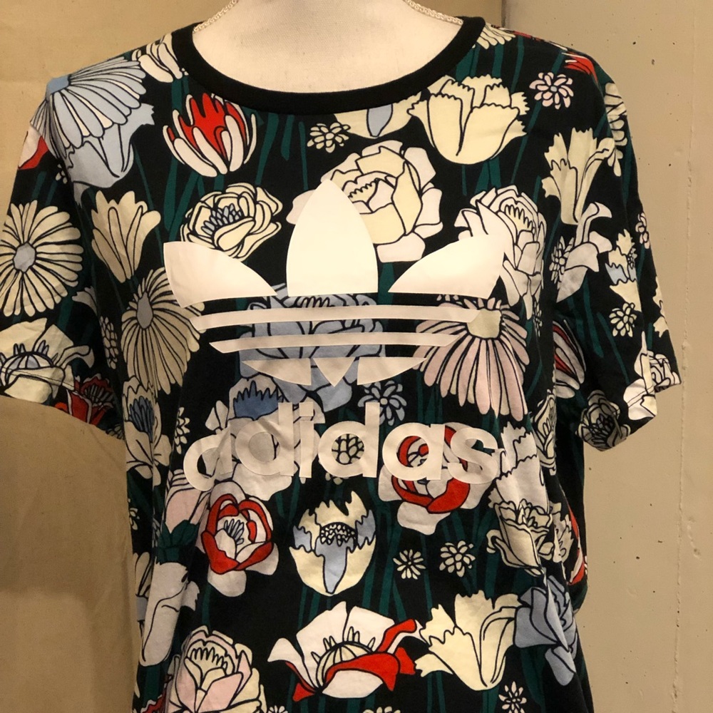 Flower adidas shirt